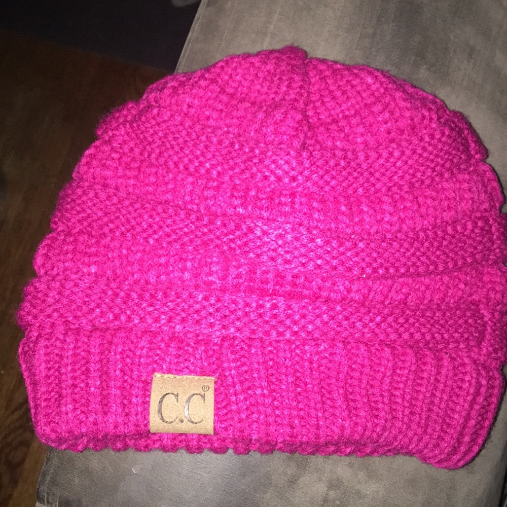 CC knit winter beanie hat